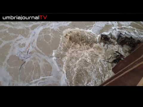Maltempo, il Tevere è in piena, guarda le immagini da Ponte San Giovanni
