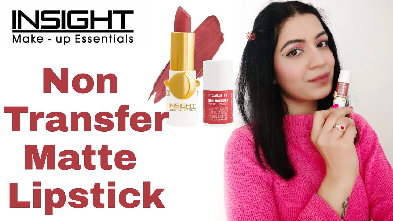 Insight Cosmetics Non Transfer Matte Lipstick || Checkmate Review & Swatches