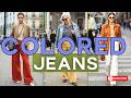 كيف ترتدين الجينز الملون في عام 2026 ما هي البلوزات والألوان التي ت ضفي عليك إطلالة مثالية