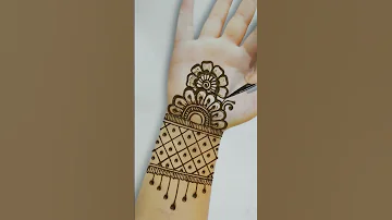 Very Easy Front Hand Mehandi design || Simple Mehndi Design for Front Hand #Shorts