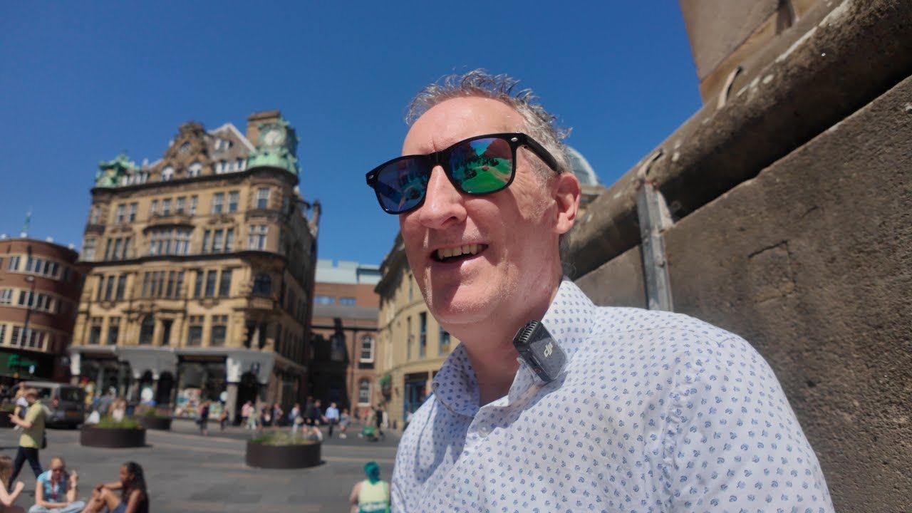 Newcastle-upon-Tyne Walkabout. Newcastle City Centre, Monument, Bigg Market, Quayside.