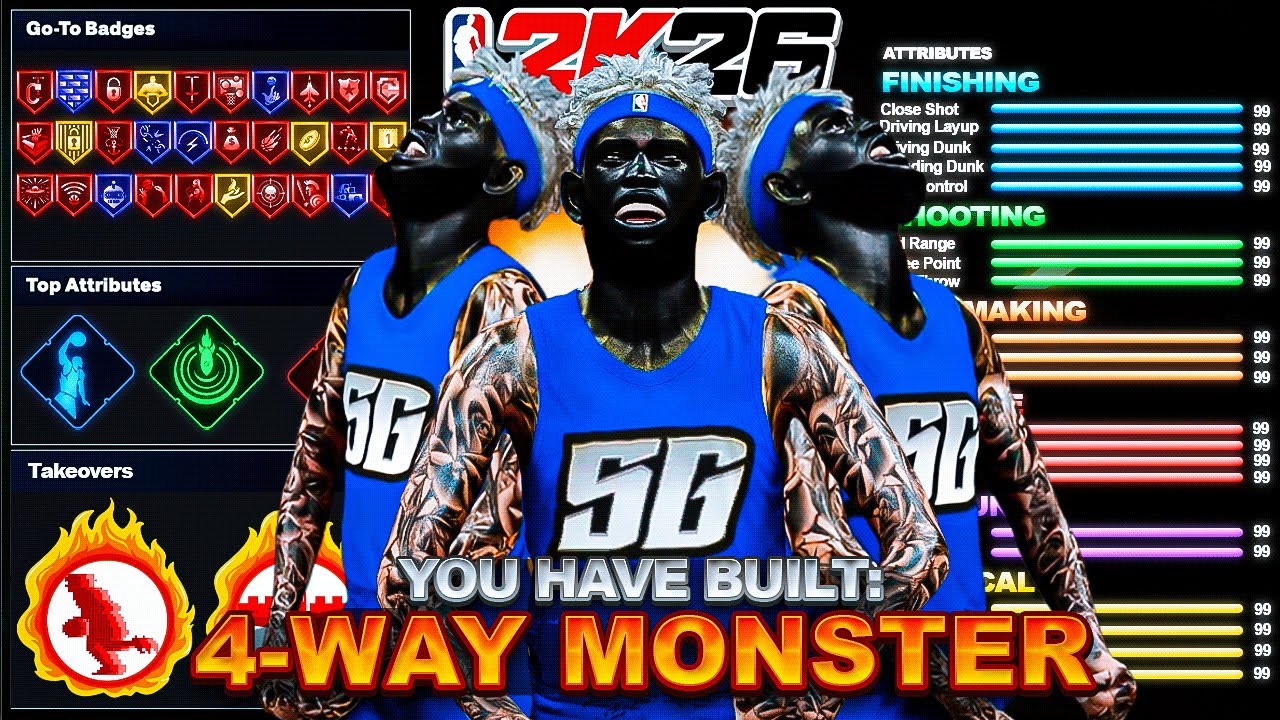 BEST 2-WAY POINT GUARD BUILD in NBA 2K26! *NEW* OVERPOWERED ALL AROUND ...