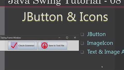 08 JButton With Icons | Java Swing Tutorials #08