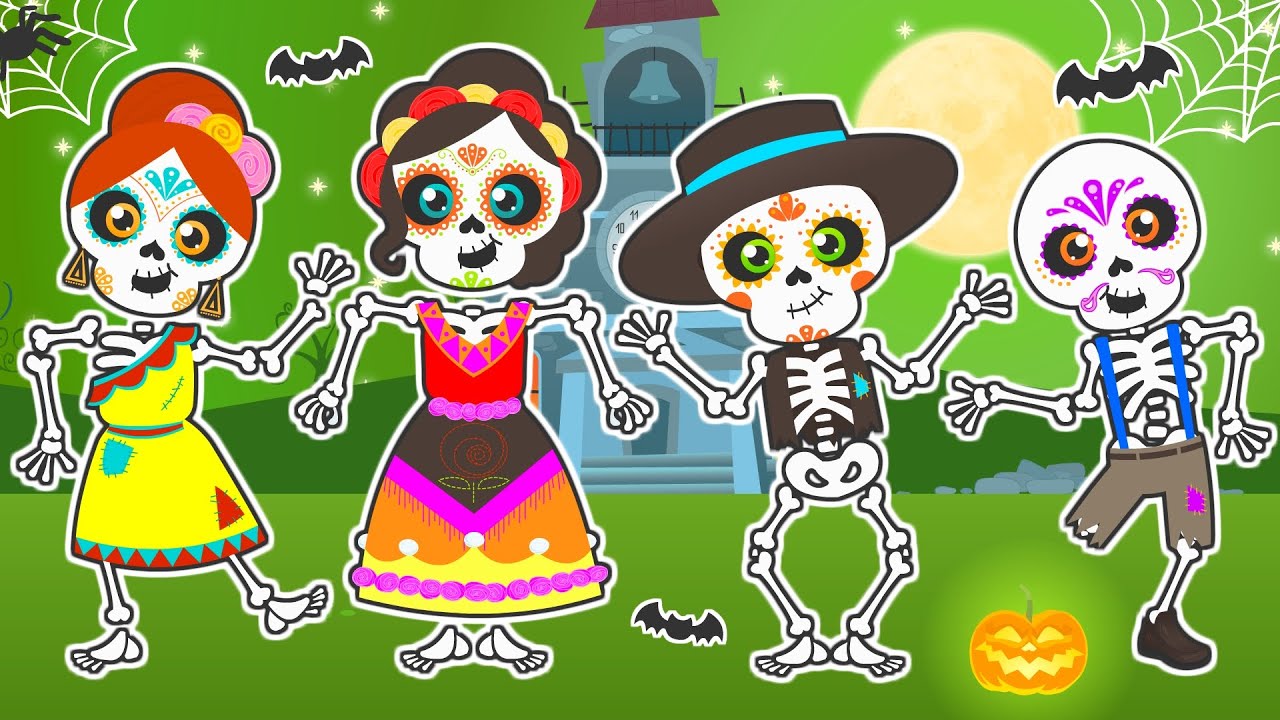 THE SKELETONS DANCE CHUMBALA CACHUMBALA 💀🎃 Halloween kids song