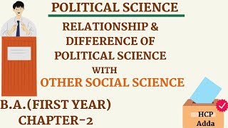Relationship of Political Science with other Social sciences||CHAPTER 2||B.A 1 SEMESTER||P.U