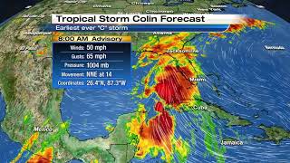Tropical Storm Colin forecast