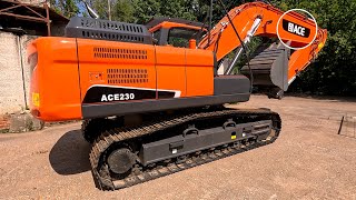 видео: Самый производительный из габаритных гусеничных  экскаваторов- ACE 230  картинка: Самый производительный из габаритных гусеничных  экскаваторов- ACE 230