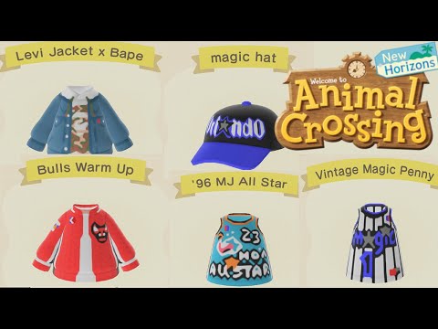 Vintage NBA Gear + Levi Bape Jacket (QR Shopping) Animal Crossing New Horizons