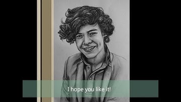 A drawing of Harry Styles of One-Direction by Lmk-Arts!