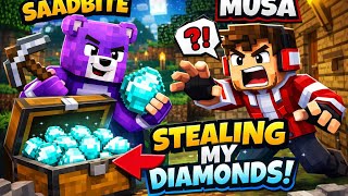 Saadbite vs Musa 🔥 Diamond Heist in Minecraft screenshot 5