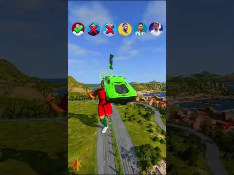 CR7 Vs Messi Jump Challenge Beamngdrive Simulator Shorts
