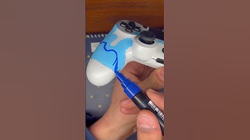 Customized PS4 controller with Posca Markers #shorts