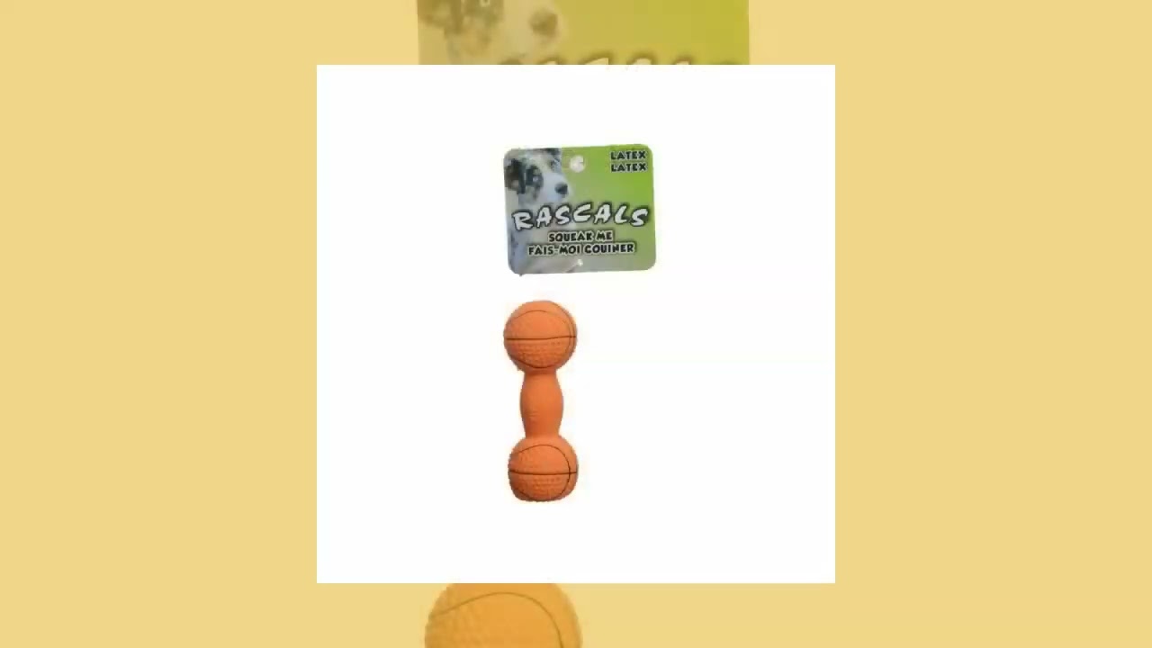 Rascals Latex Basketball Dumbbell Dog Toy
