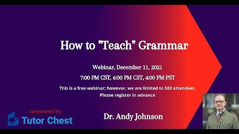 How to "Teach" Grammar