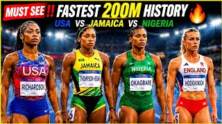 OMG!!🔥 WORLD STUNNED! USA vs Jamaica vs Nigeria — INSANE 200M Speed Battle!