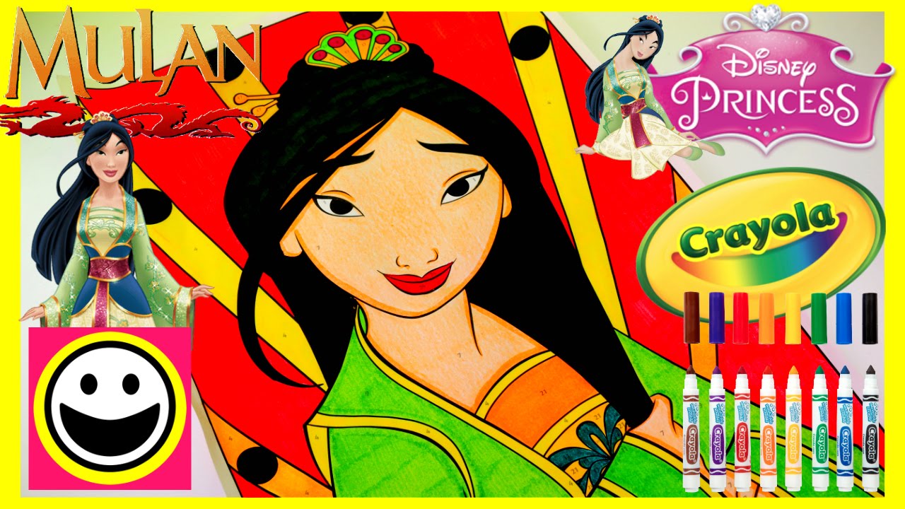 Disney Princess Mulan Crayola Color Number Coloring Pages Youtube Numbers