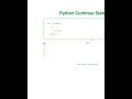 Python Continue Statement Tutorial -Skip Loop Iterations #codeprep #dsa #python #coding #learnpython