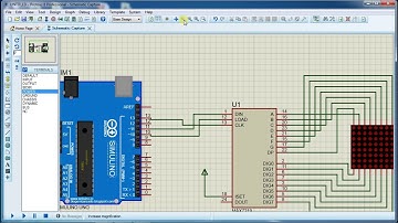 Led Matrix simulation with max7219 in proteus