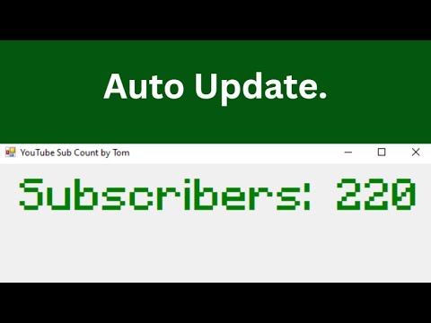 Sub Update I made an AUTO UPDATE Sub Count for my PC! - YouTube