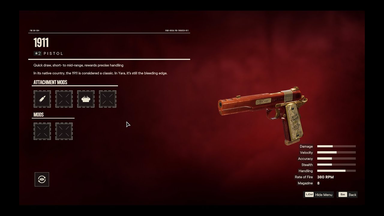 Far Cry 6  1911 Pistol Location