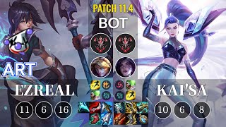 RJ Art Ezreal vs Kai'Sa Bot - KR Patch 11.4