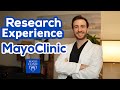 My research experience at the mayo clinic