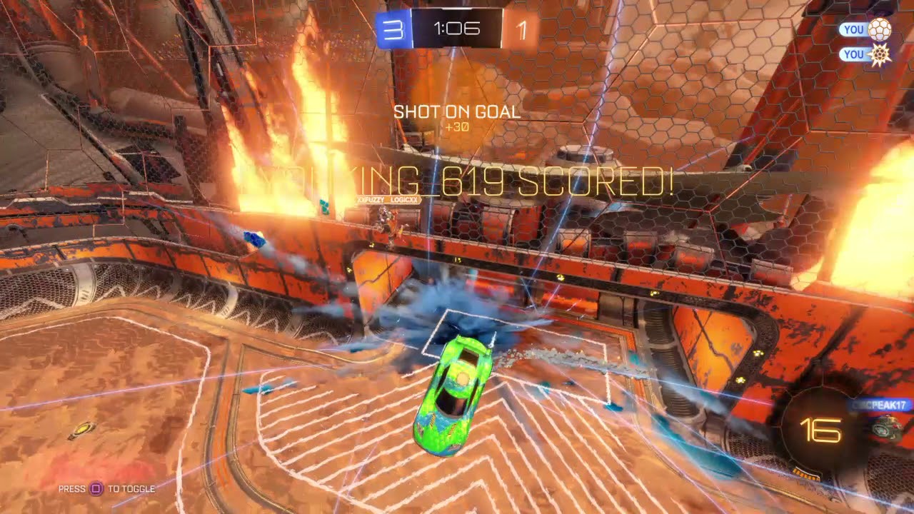 Rocket League® "Backwards bicycle goal, again"