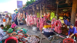 Cambodia Province Market & City Market - Amazing Street Market Food Tour