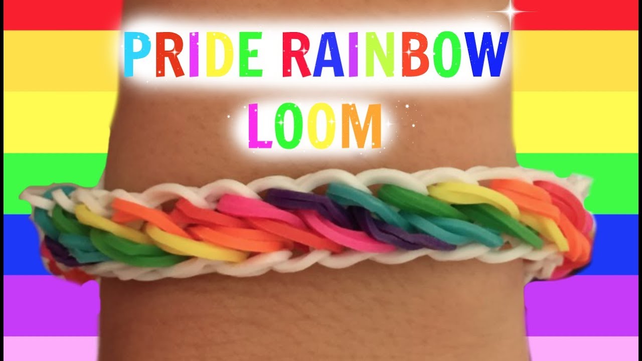 Non-binary Pride Bracelet Rainbow Loom Rubber Bands 