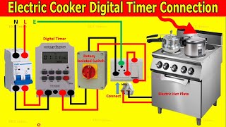 Automatic Electric Cooker Connection With Digital Timer Wiring | Digital Sinotimer Wiring Diagram