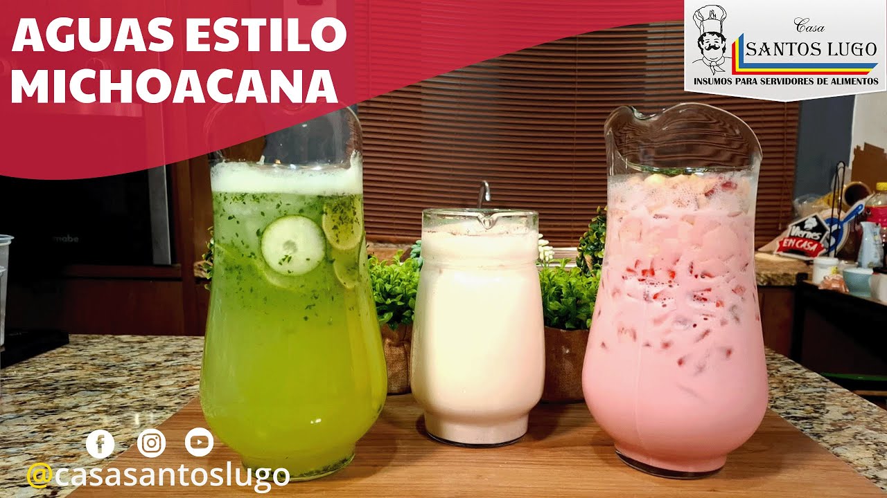 🍓AGUAS ESTILO MICHOACANA🍋‍🟩RECETA FACÍL ⭐ - YouTube
