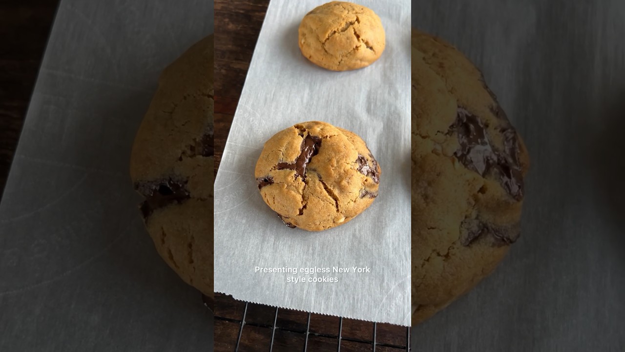 World&rsquo;s Best Eggless New York Style Chocolate chip walnut cookies recipe!! #shorts #viral #trending