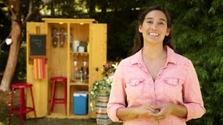 Bring happy hour outdoors with a cute bar shed. Sara Bendrick walks you through her easy DIY guide to turning an ordinary cabinet 