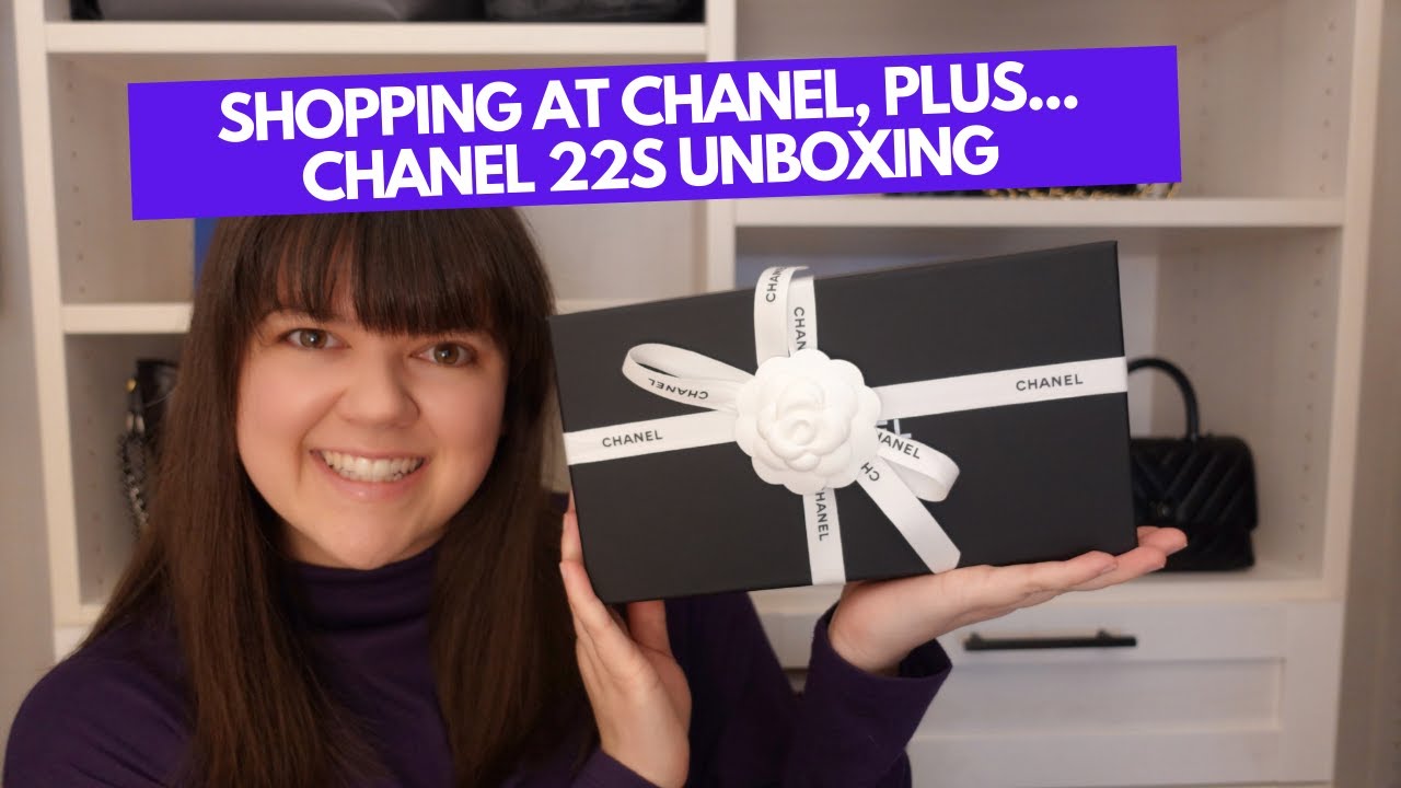 SHOPPING AT CHANEL & CHANEL 22S UNBOXING: LONG FLAP WALLET 