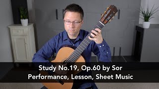 Study No.19, Op.60 by Fernando Sor and Lesson for Classical Guitar