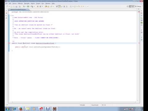 Can an abstract class be marked as final Java Interview Question