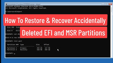 How To Restore & Recover Accidentally Deleted EFI and MSR Partitions In Windows 11/10