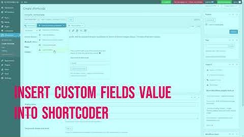 Insert custom field value into shortcode with Shortcoder WordPress plugin