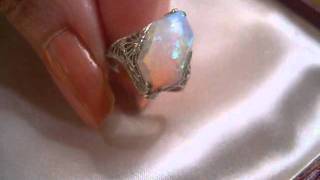 Opal Filigree Ring