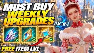 These FREE Weekly UPGRADES Give YOU INSANE Item LVL In AION 2 - Use Them Before To Late