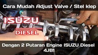 Cara Mudah | Stel Klep / Adjust Valve Dengan Dua Putaran Engine TOP 1 dan TOP 4 | Engine Diesel 4JB1