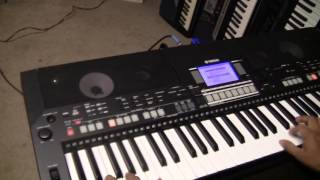 Video thumbnail of "teclado yamaha psrs 550 con ritmos latinos a la venta   843 367 1794"