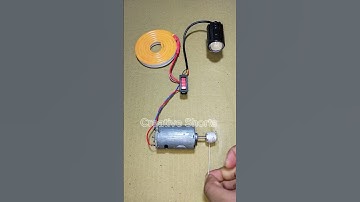 Powering Bike Fog Light & Neon Strip Light With Rope Pulling Generator _ DC Motor #dcmotor #shorts