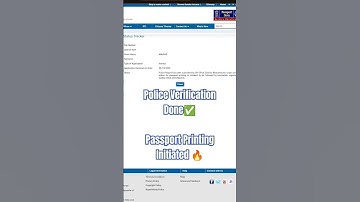 Passport Police Verification Done ✅ || Passport Printing Initiated 🔥#passport #viral #viralshorts