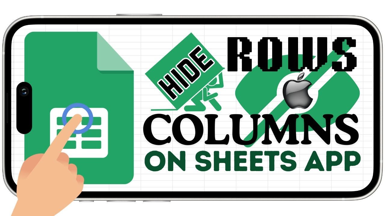 How to Hide Rows and Columns in Google Sheets App (iPhone Version ...