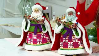 Jim Shore Heartwood Creek Santa Holding Sleigh Figurine on QVC