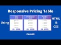 Responsive Pricing Table Using HTML &amp; CSS [Part-1] [2022]