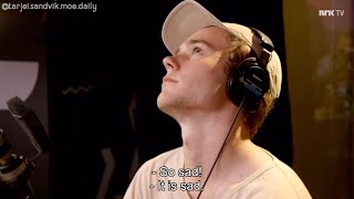 Tarjei Sandvik Moe "Uten Pappa" Lørdagsrådet clip (English subs) screenshot 3