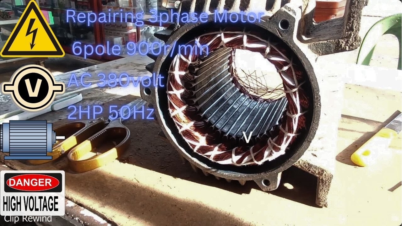 Winding 3phase 6pole 600r/min motor