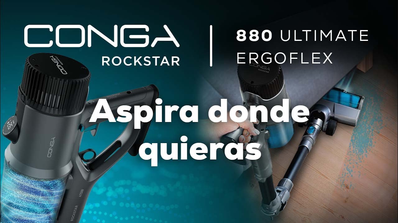 Cecotec Aspirador Escoba Sin Cables Conga Rockstar 800 Ultimate. 3 en 1,  Motor Digital, Batería Ion-Litio, 480 W y 30 kPa, Modo Automático,  Autonomía 100 min